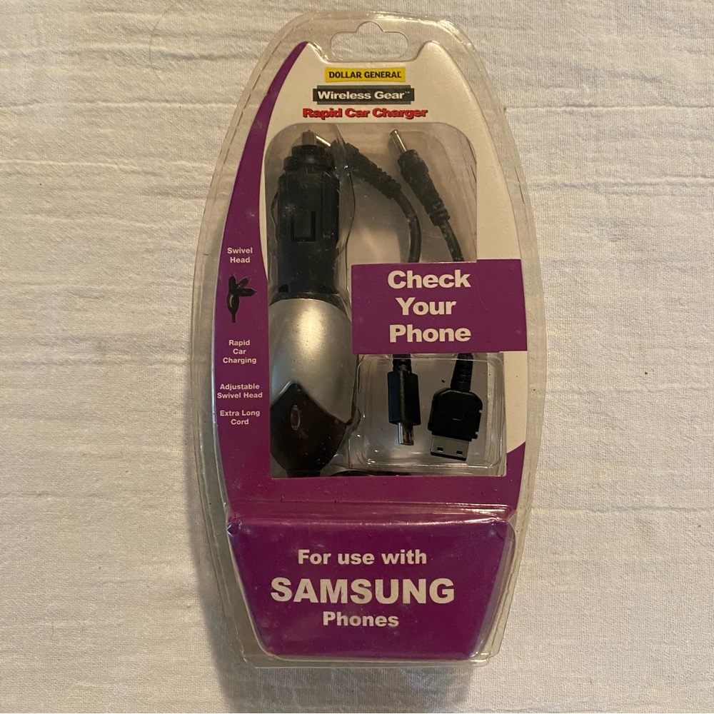 -Wireless Gear Rapid Car Charger for Samsung Phones Model G0047
